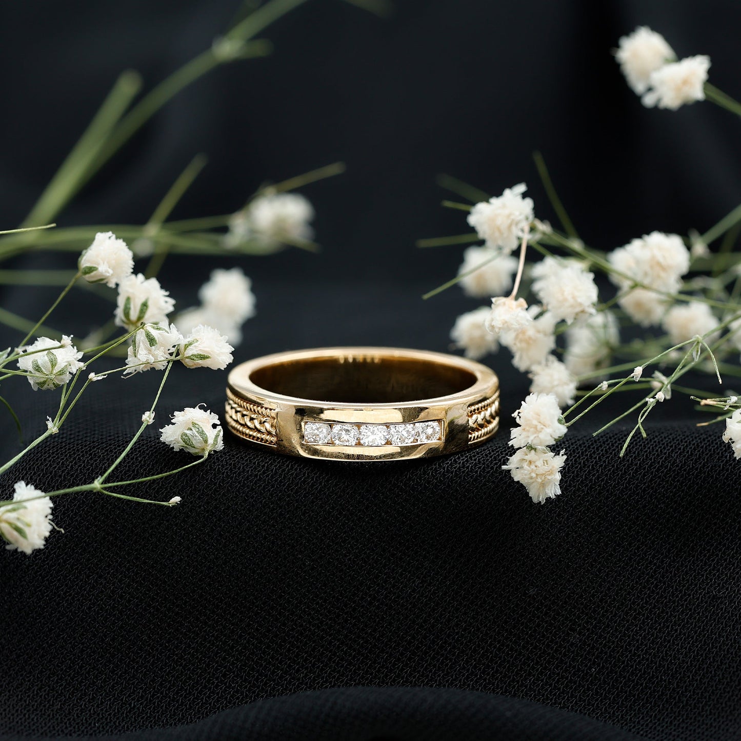 Lab Grown Diamond Mens Wedding Band Ring