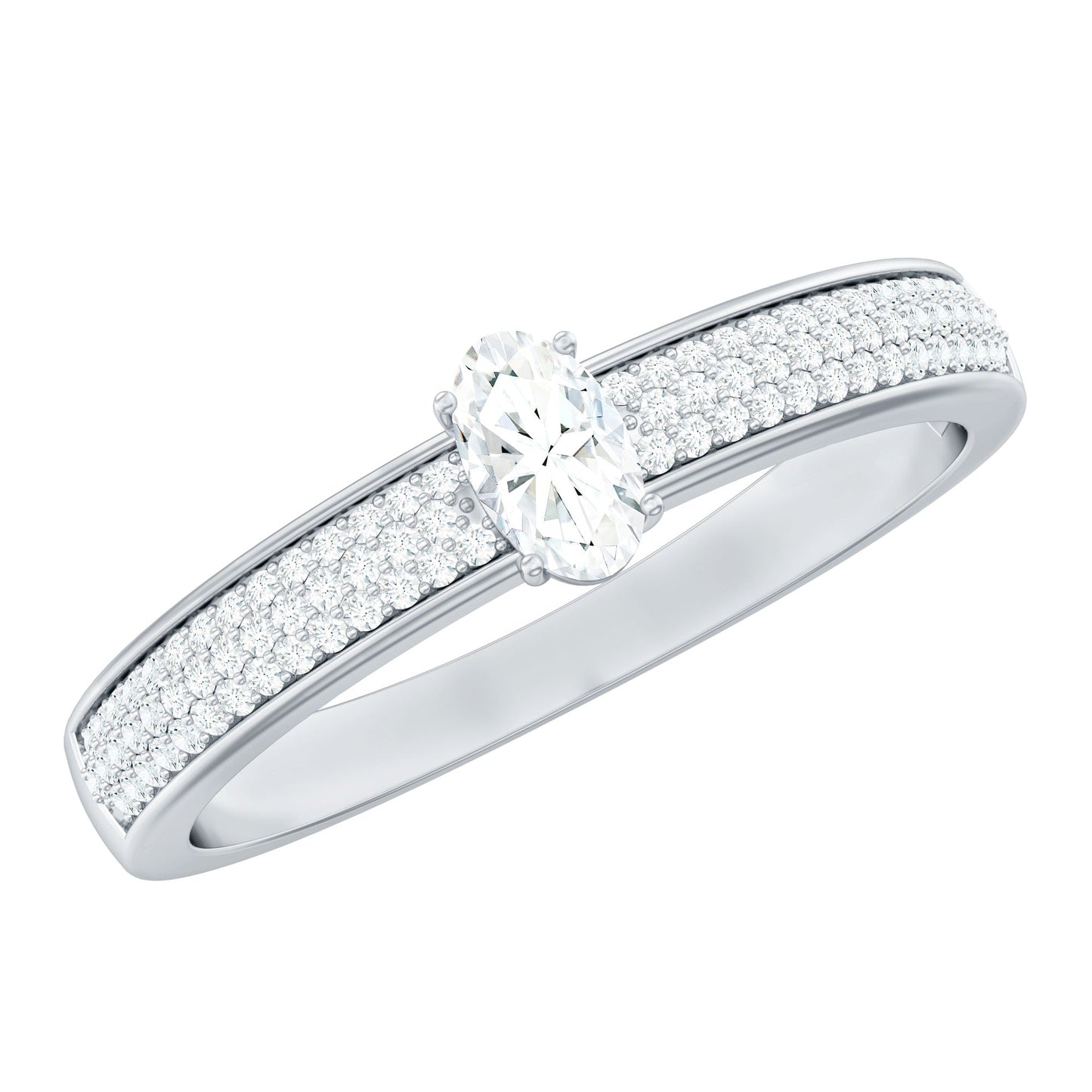 Oval Cut Diamond Classic Engagement Ring
