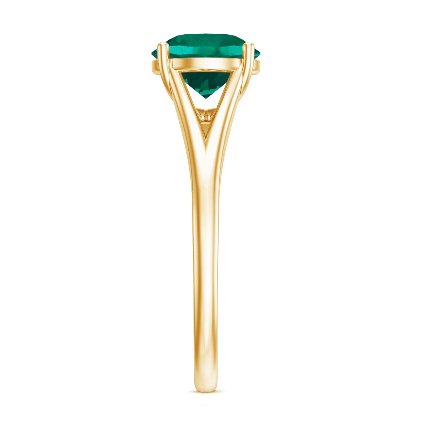 Certified 2 Carat Lab Grown Emerald Engagement Ring with Surprise Diamond