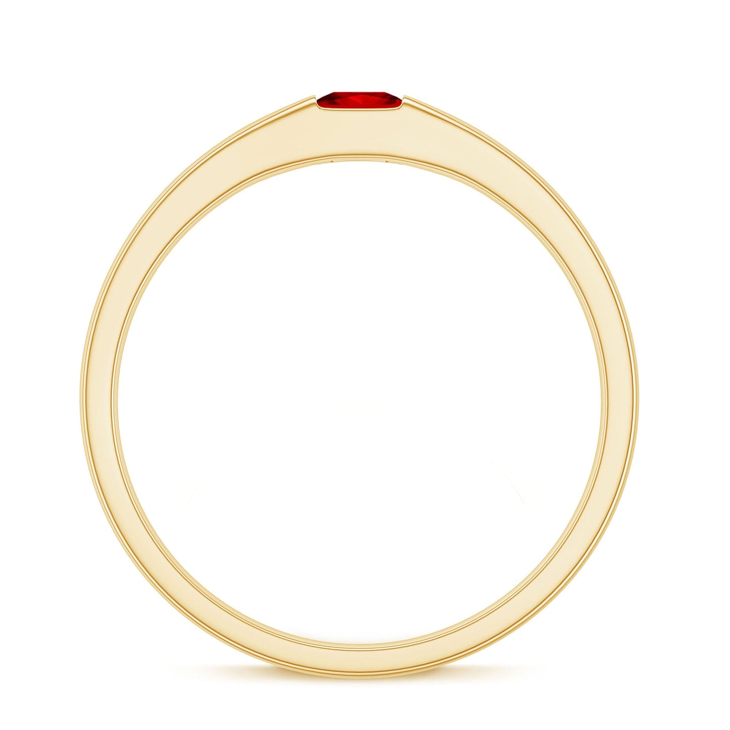 Princess Cut Created Ruby Solitaire Promise Ring