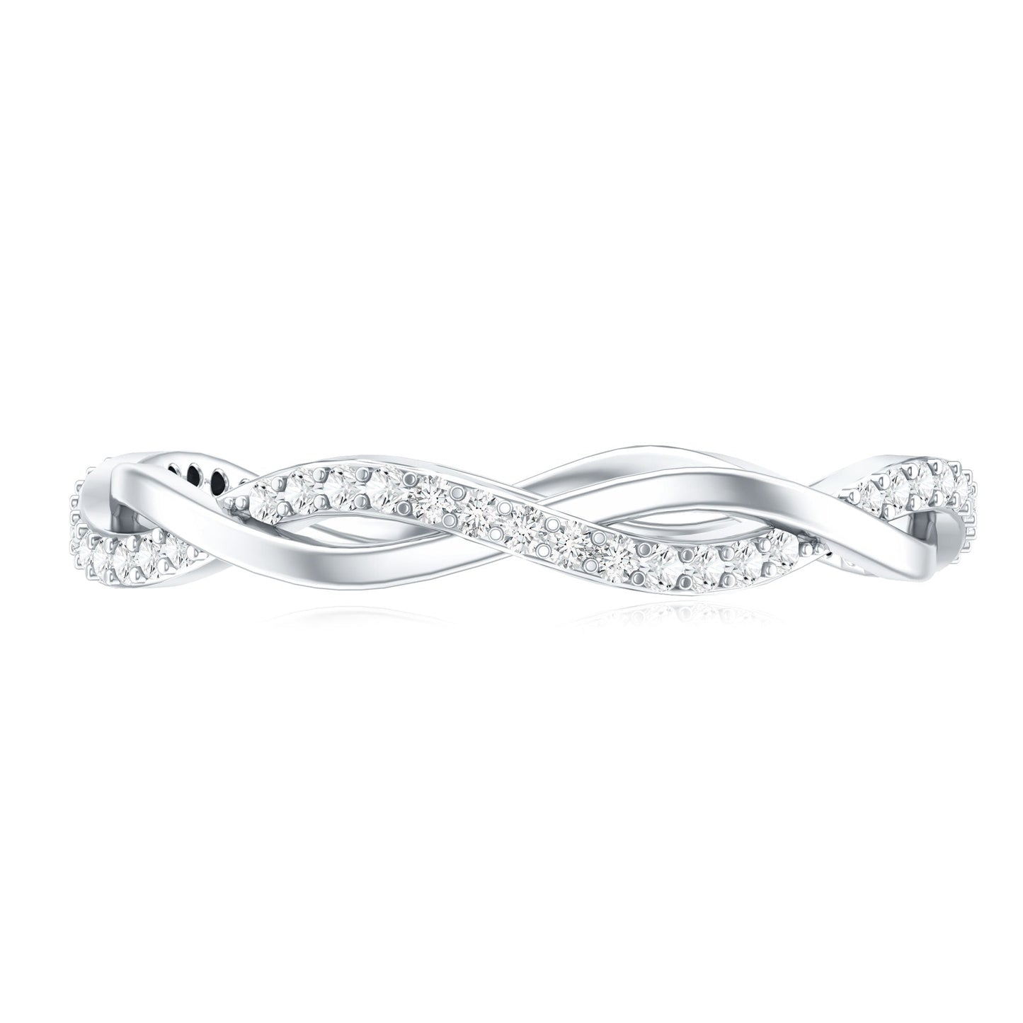 Certified Moissanite Infinity Eternity Band Ring