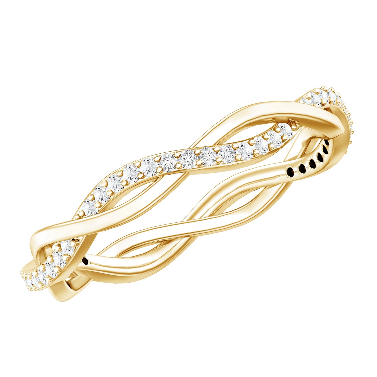 Certified Moissanite Infinity Eternity Band Ring