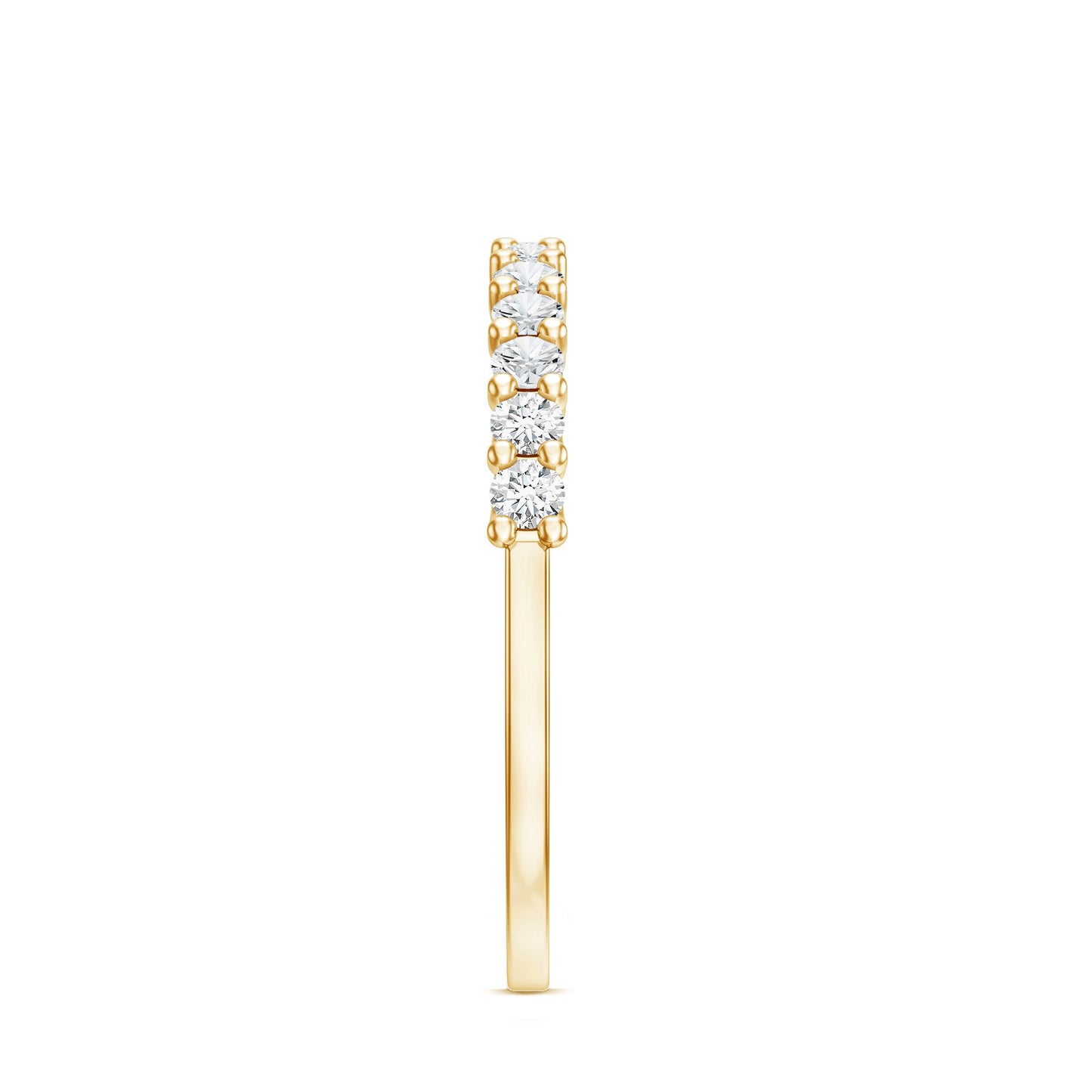 Moissanite Half Eternity Ring in Shared Prong Setting