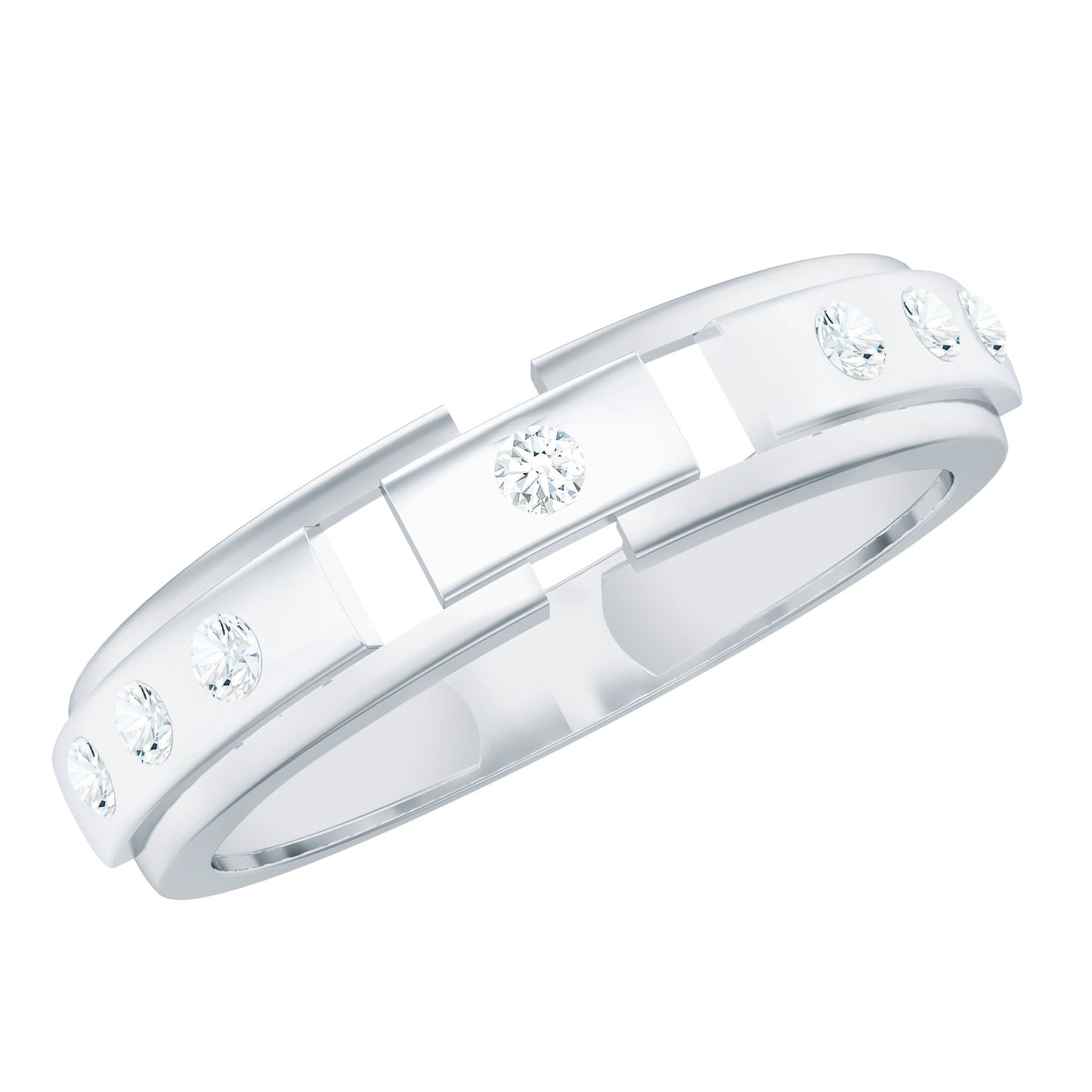 Natural Diamond Wedding Band for Men