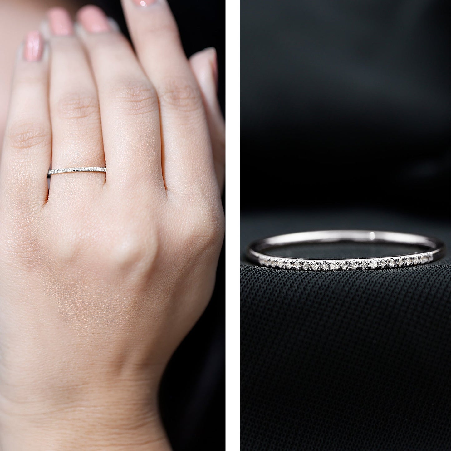 Certified Natural Diamond Stackable Wedding Ring