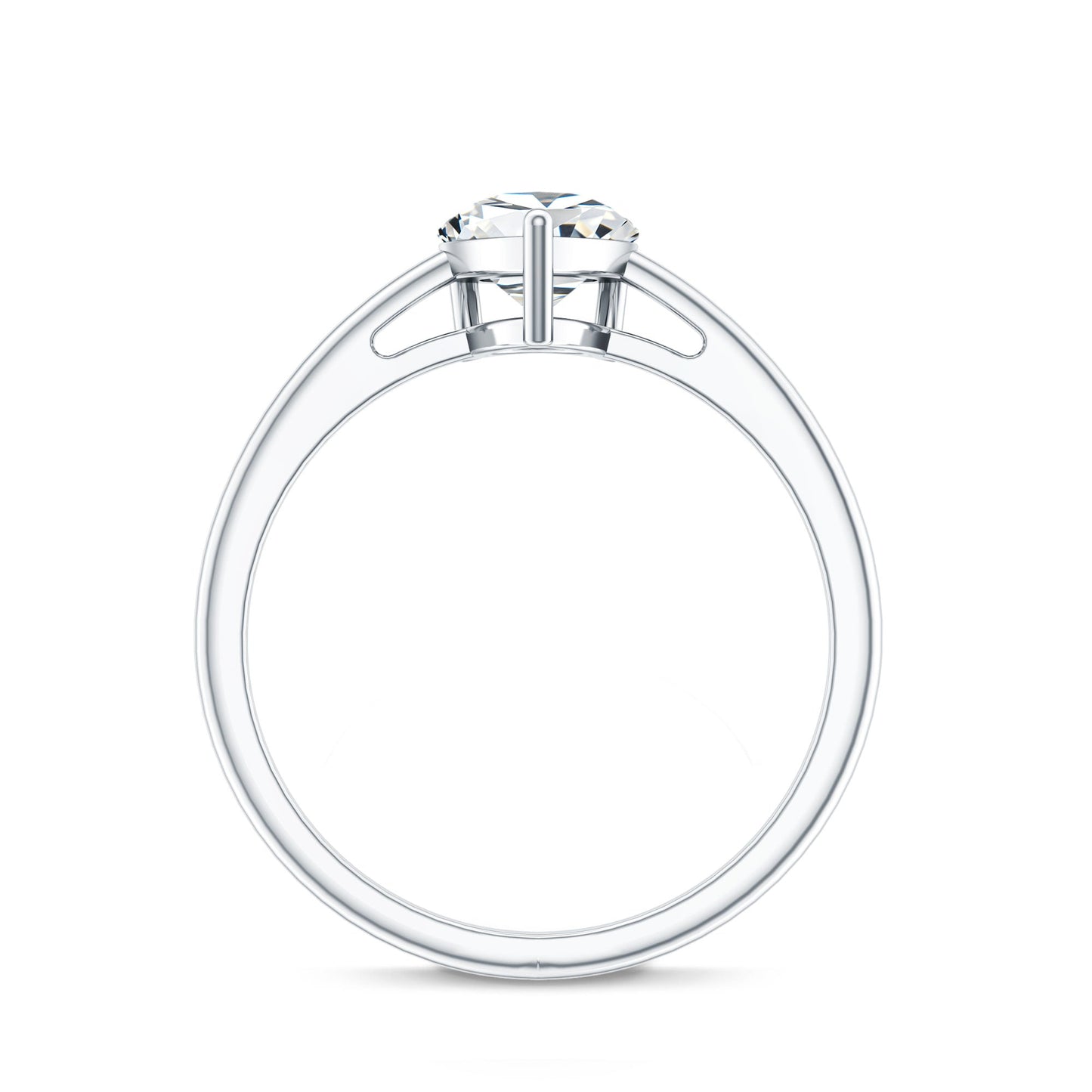 Solitaire Moissanite Teardrop Engagement Ring for Women