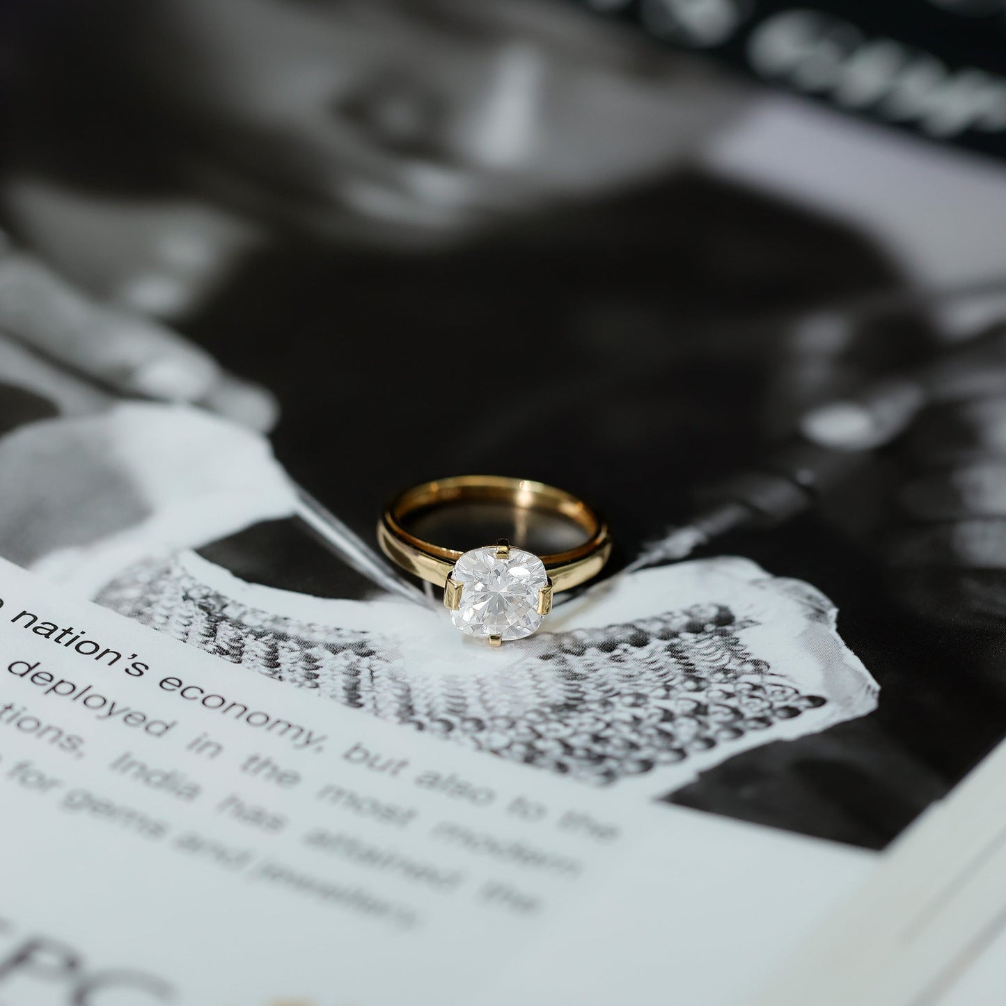 3 Carat Cushion Cut Moissanite Solitaire Engagement Ring with Certificate