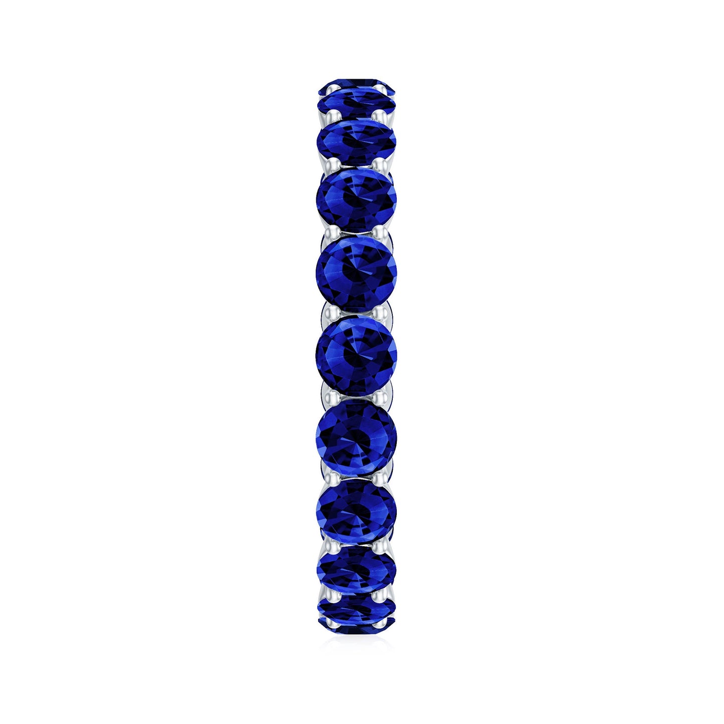 Certified Lab Grown Blue Sapphire Eternity Ring