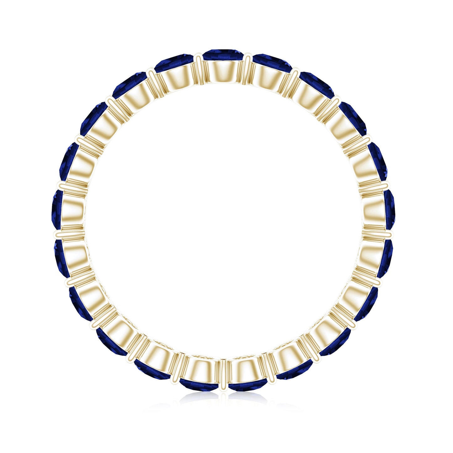 Certified Lab Grown Blue Sapphire Eternity Ring