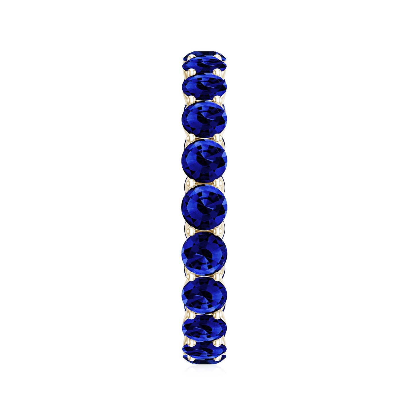 Certified Lab Grown Blue Sapphire Eternity Ring