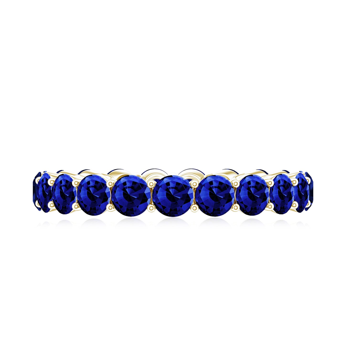 Certified Lab Grown Blue Sapphire Eternity Ring