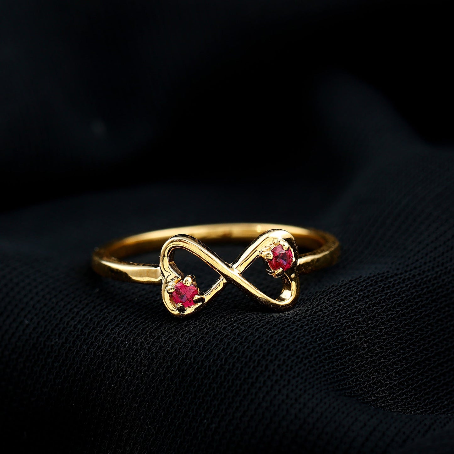 Lab Created Ruby Infinity Heart Promise Ring