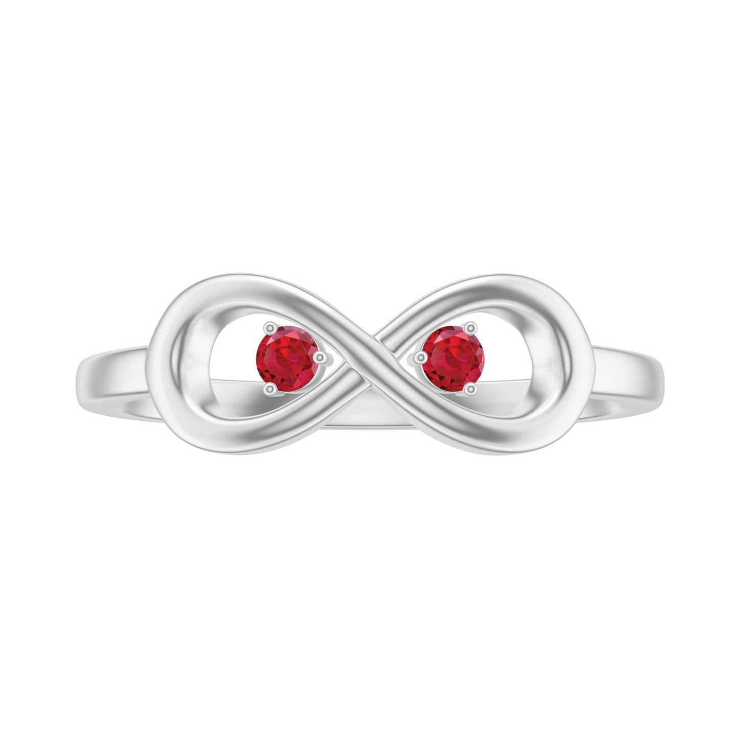 Lab Created Ruby Infinity Promise Ring