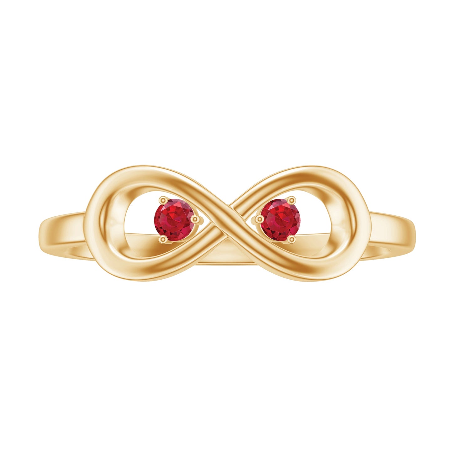 Lab Created Ruby Infinity Promise Ring