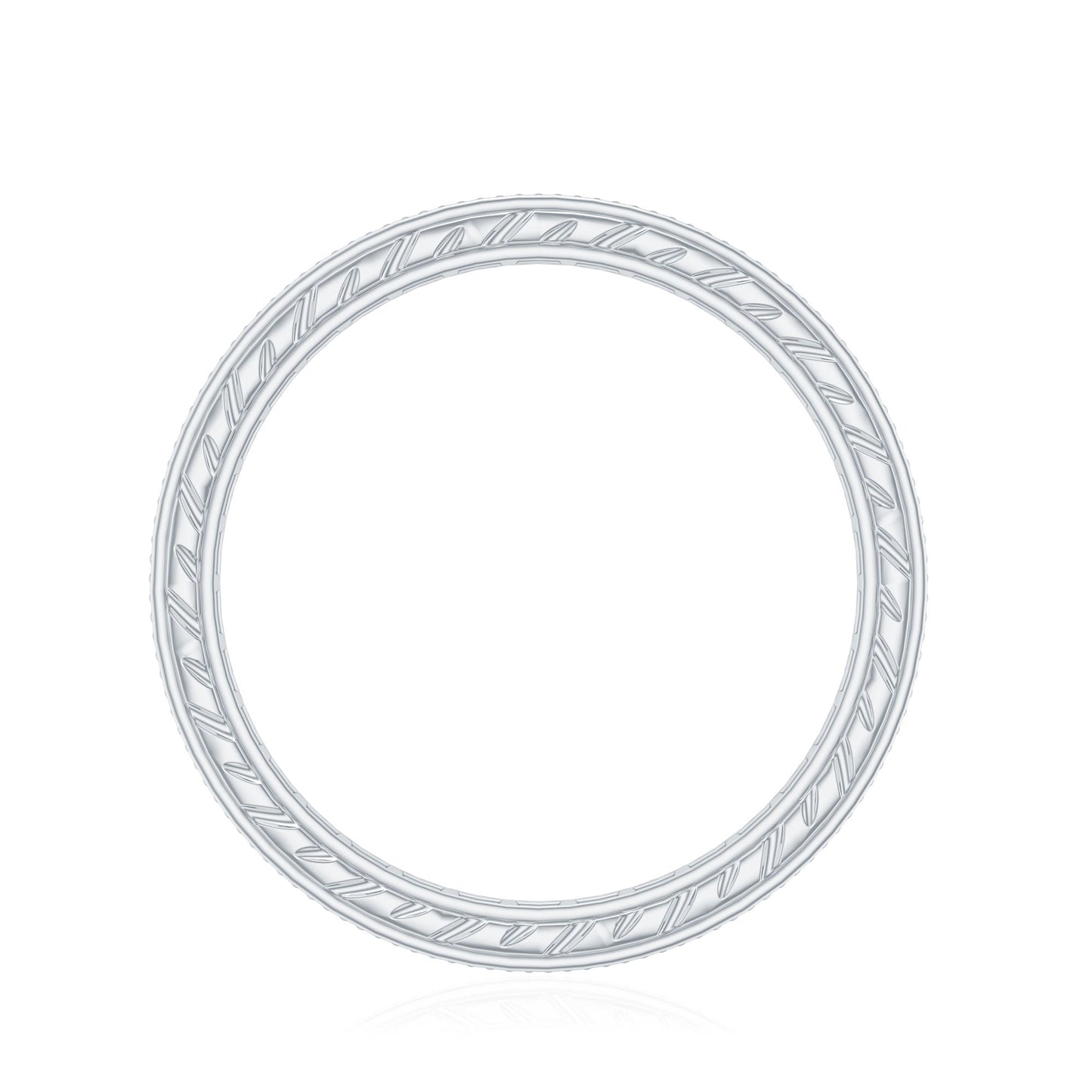 Certified Princess Cut Lab Grown Diamond Eternity Wedding Band