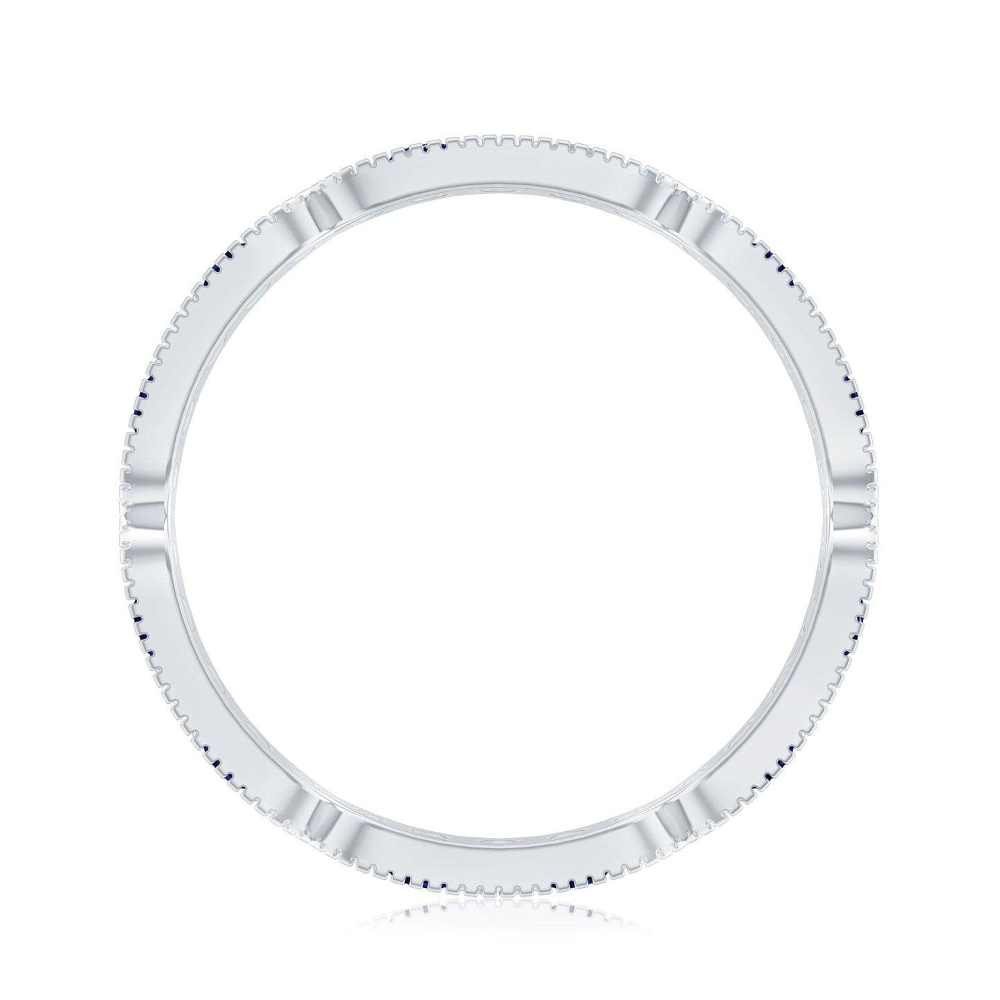 Certified Lab Grown Blue Sapphire Diamond Eternity Ring for Anniversary