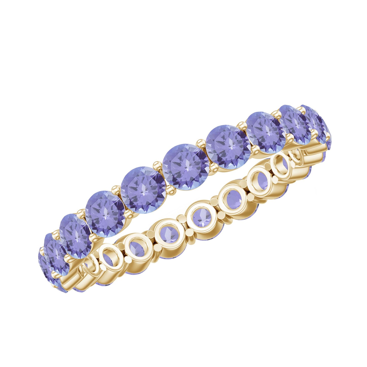 Real Tanzanite Full Eternity Ring for Women