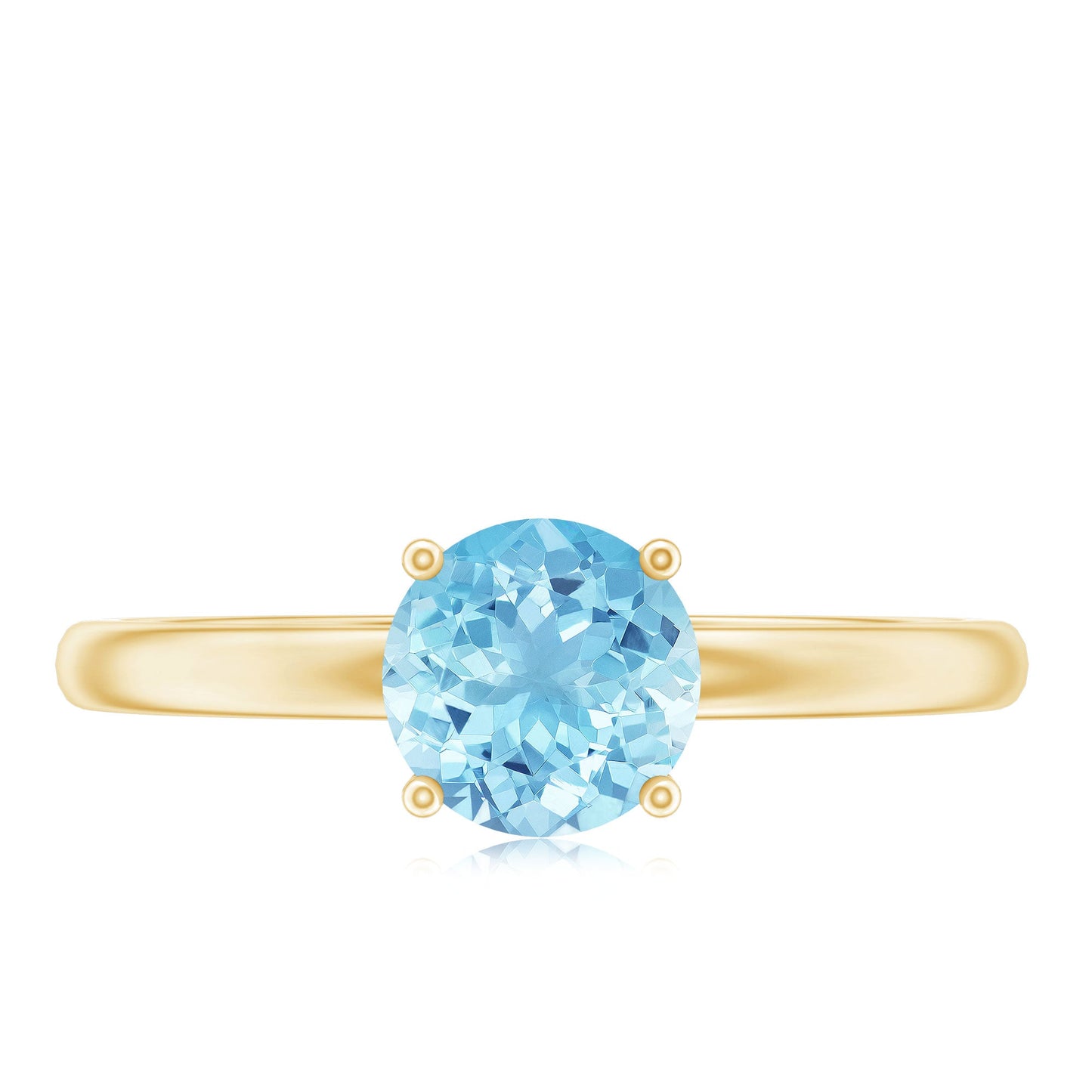 Natural Aquamarine Promise Ring with Surprise Diamond