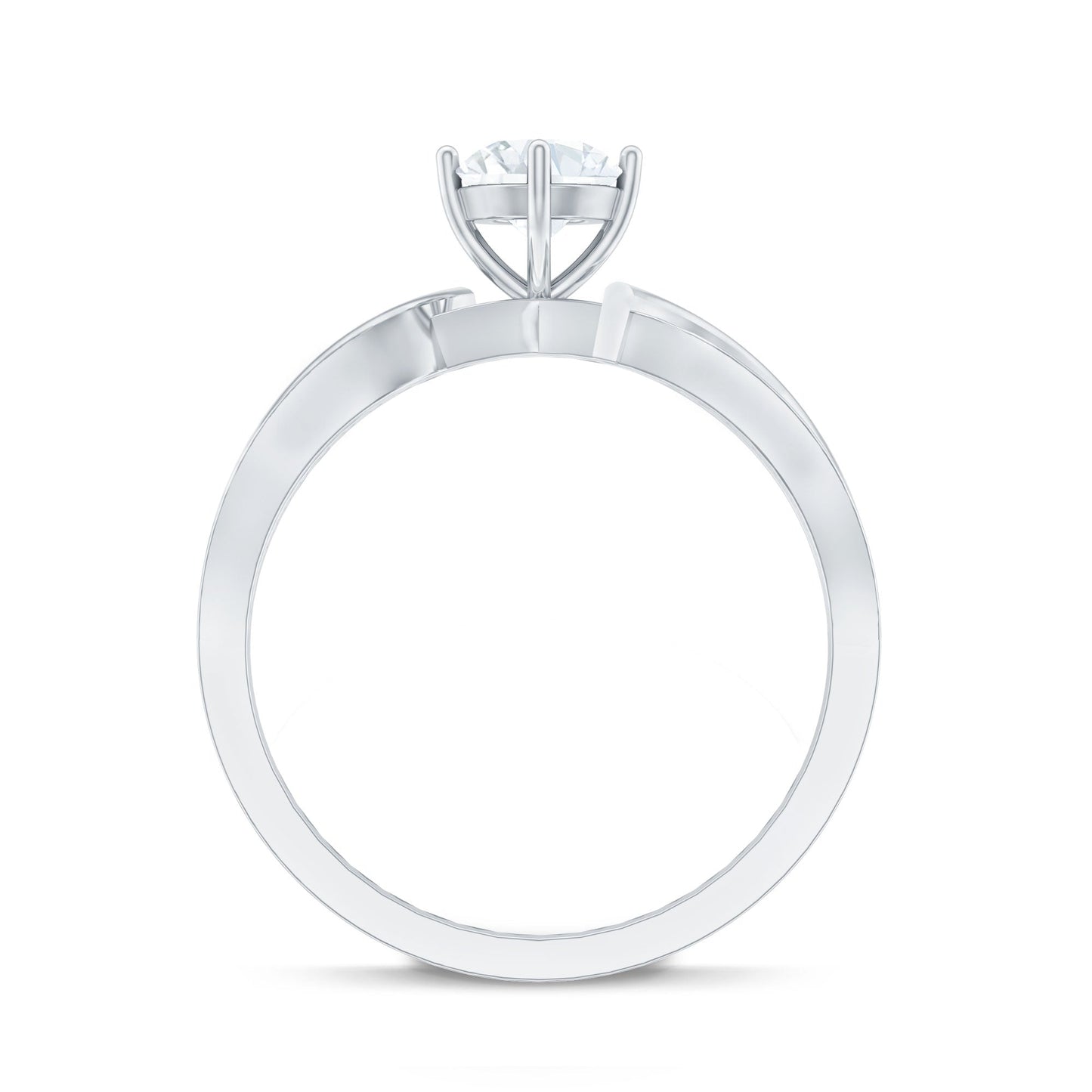 Certified Moissanite Infinity Engagement Ring for Women