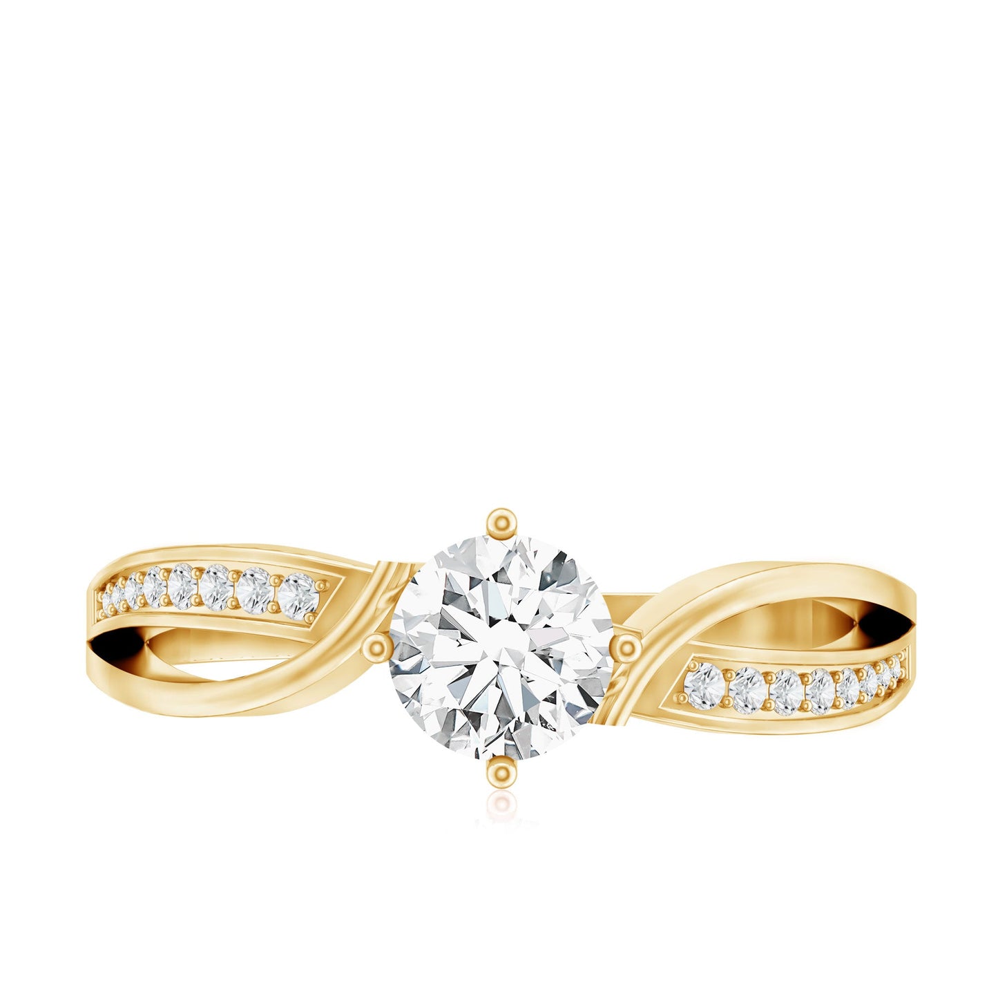 Certified Moissanite Infinity Engagement Ring for Women
