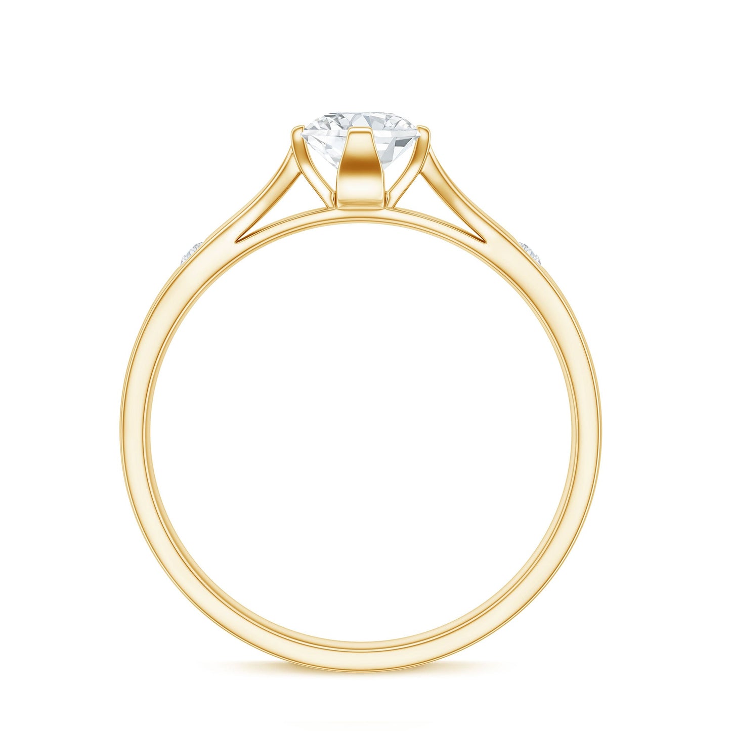 Floral Set Moissanite Solitaire Promise Ring for Her