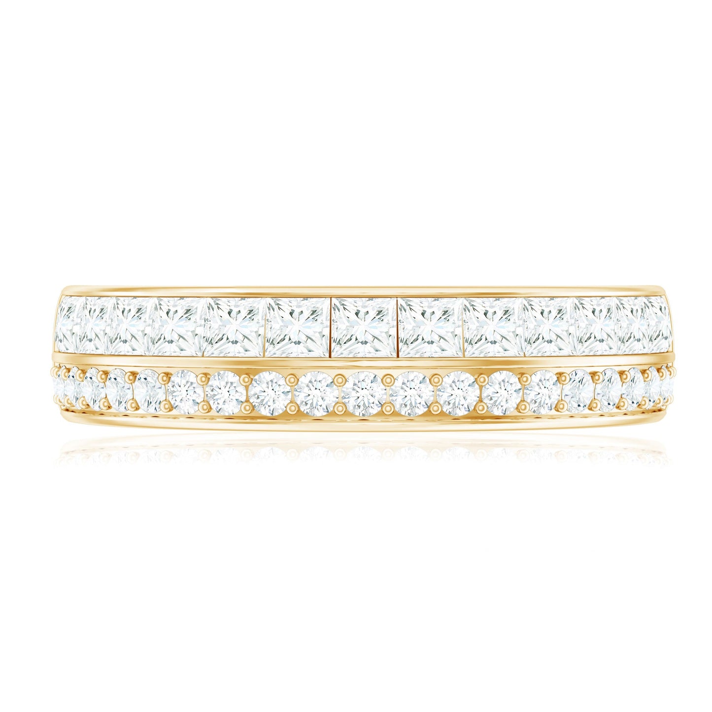 Certified Real Diamond Half Eternity Wedding Band