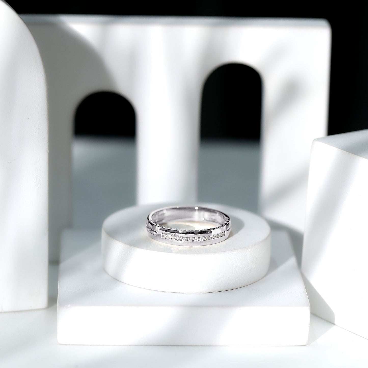 Brilliant Cut Moissanite Wedding Band