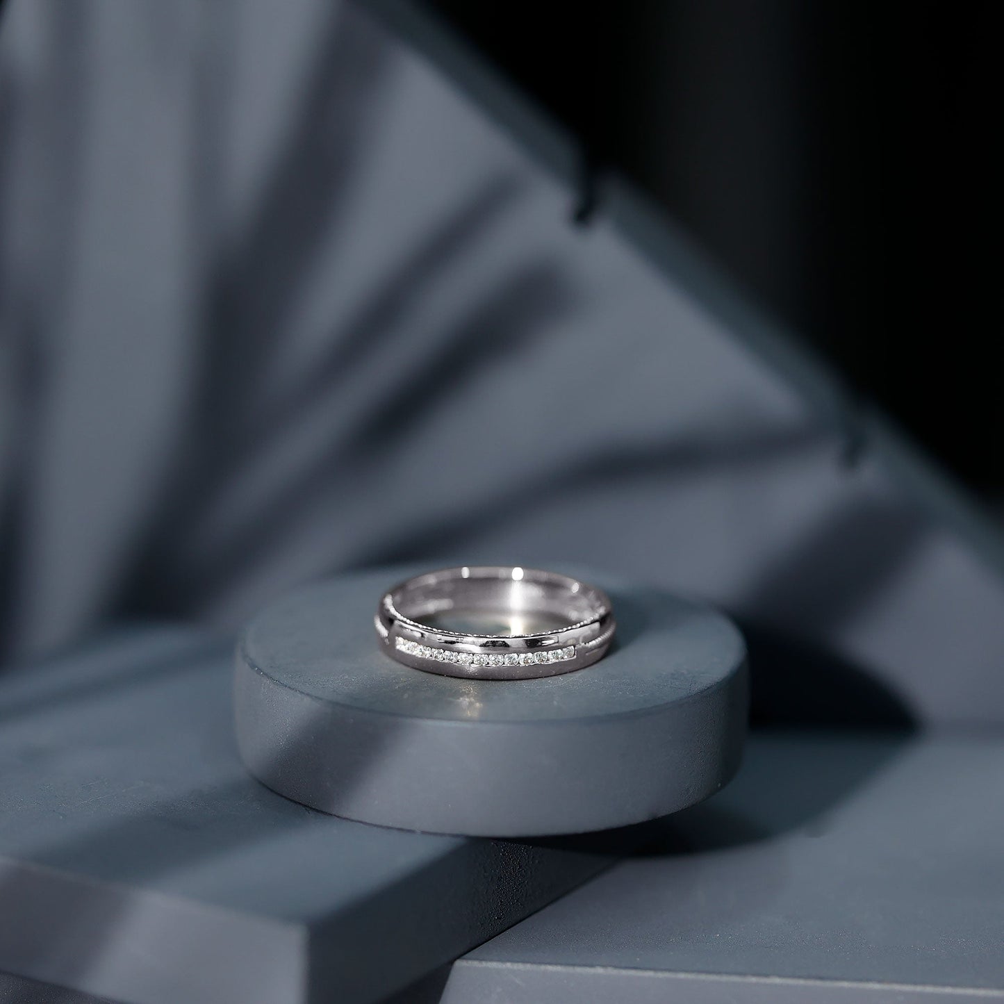 Brilliant Cut Moissanite Wedding Band