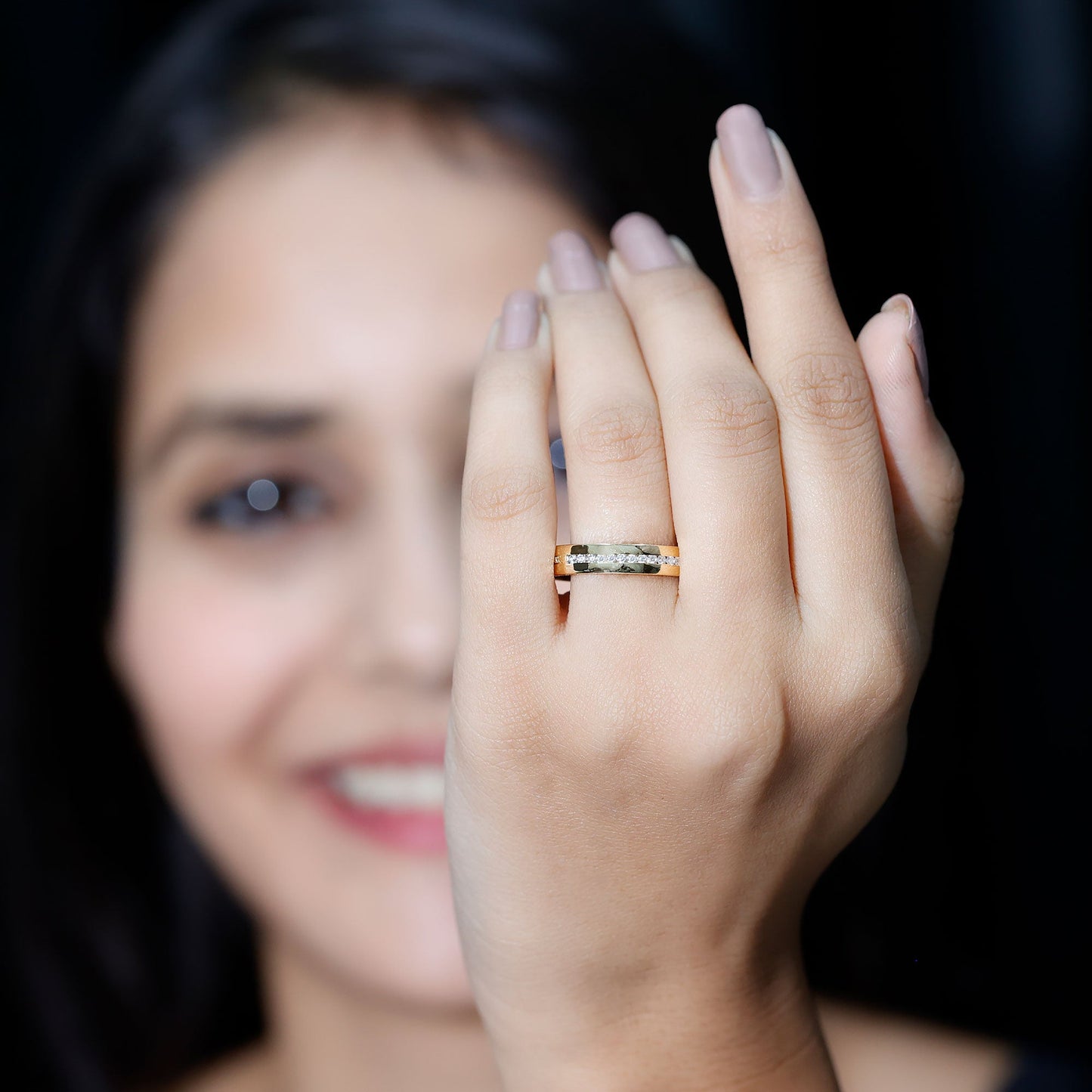 Brilliant Cut Moissanite Wedding Band