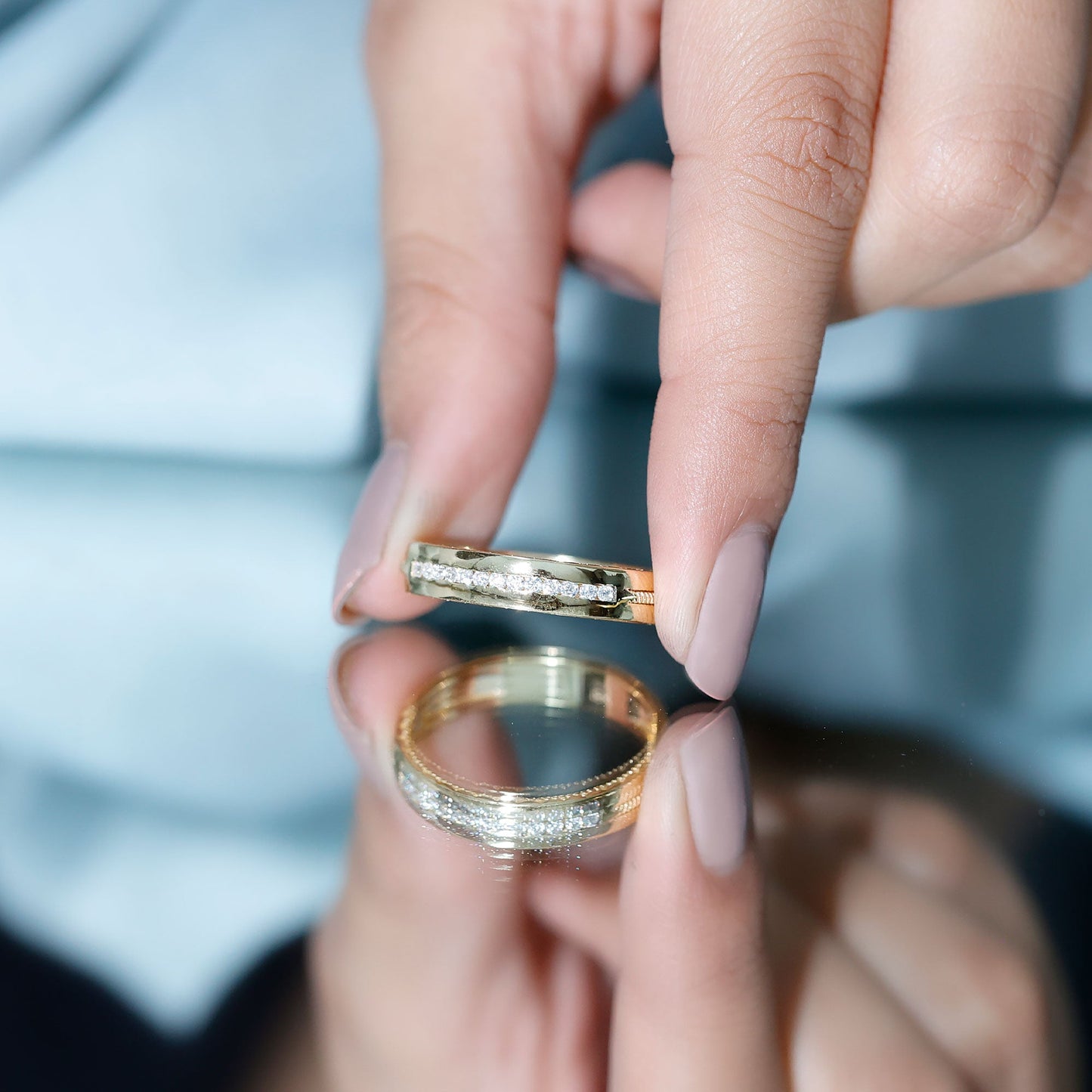 Brilliant Cut Moissanite Wedding Band