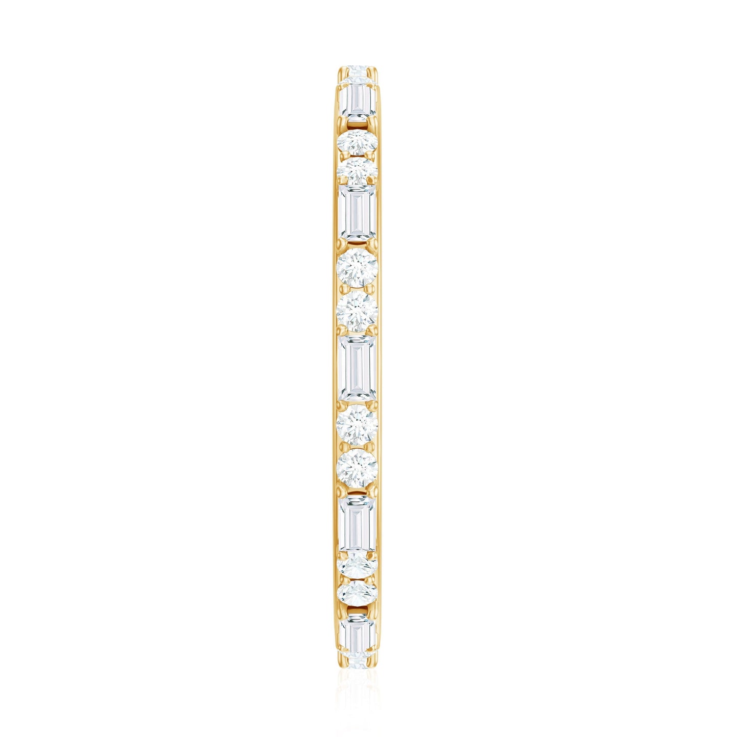 Real Baguette and Round Diamond Full Eternity Ring