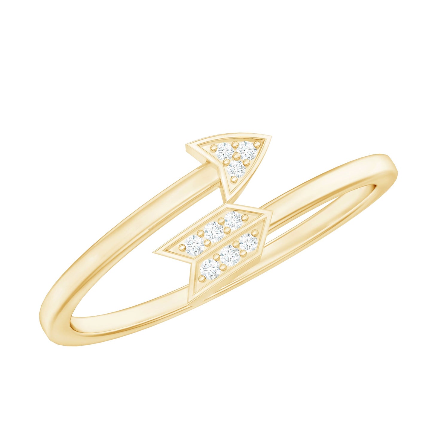 Natural Diamond Arrow Promise Ring for Her
