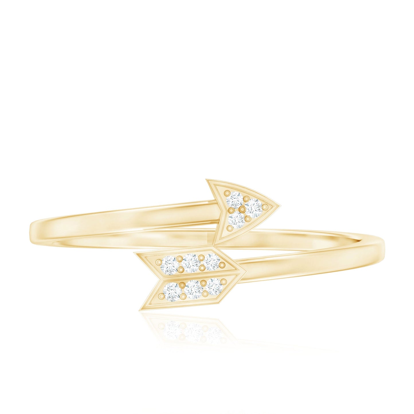 Natural Diamond Arrow Promise Ring for Her