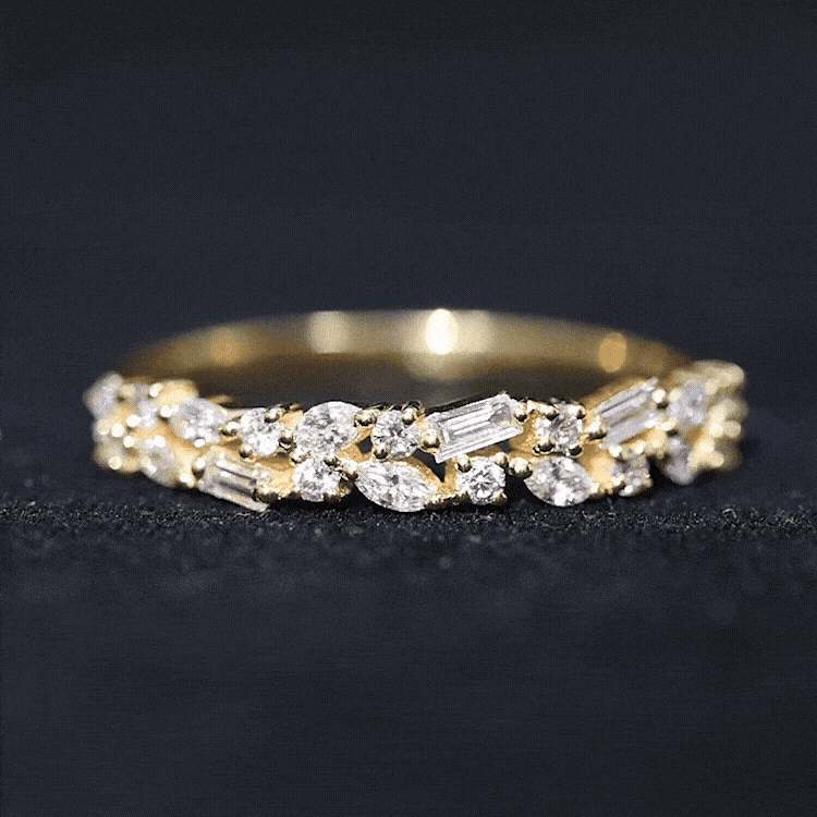 Real Diamond Half Eternity Band Ring