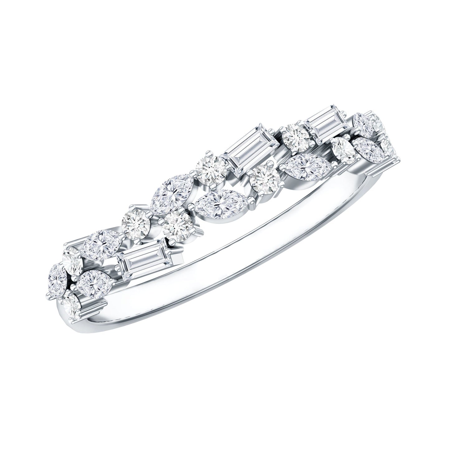Real Diamond Half Eternity Band Ring