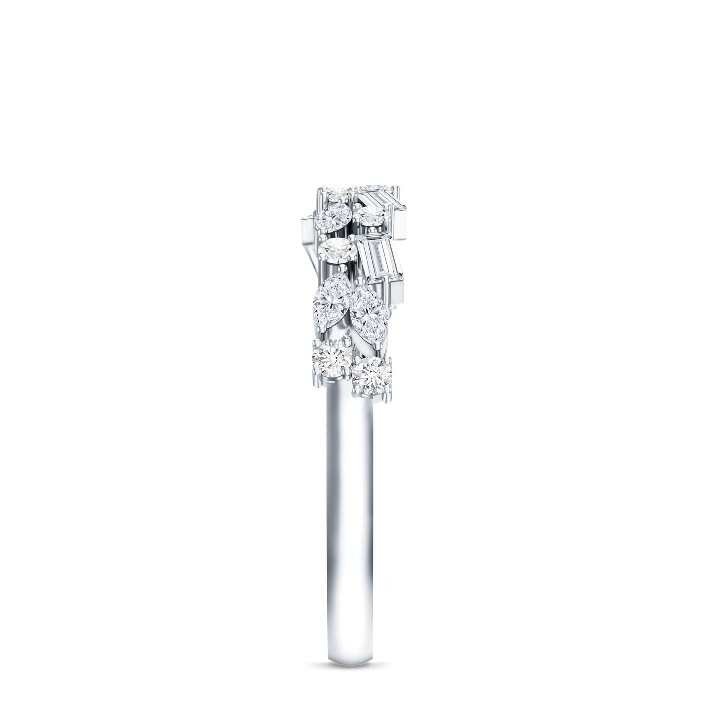 Real Diamond Half Eternity Band Ring