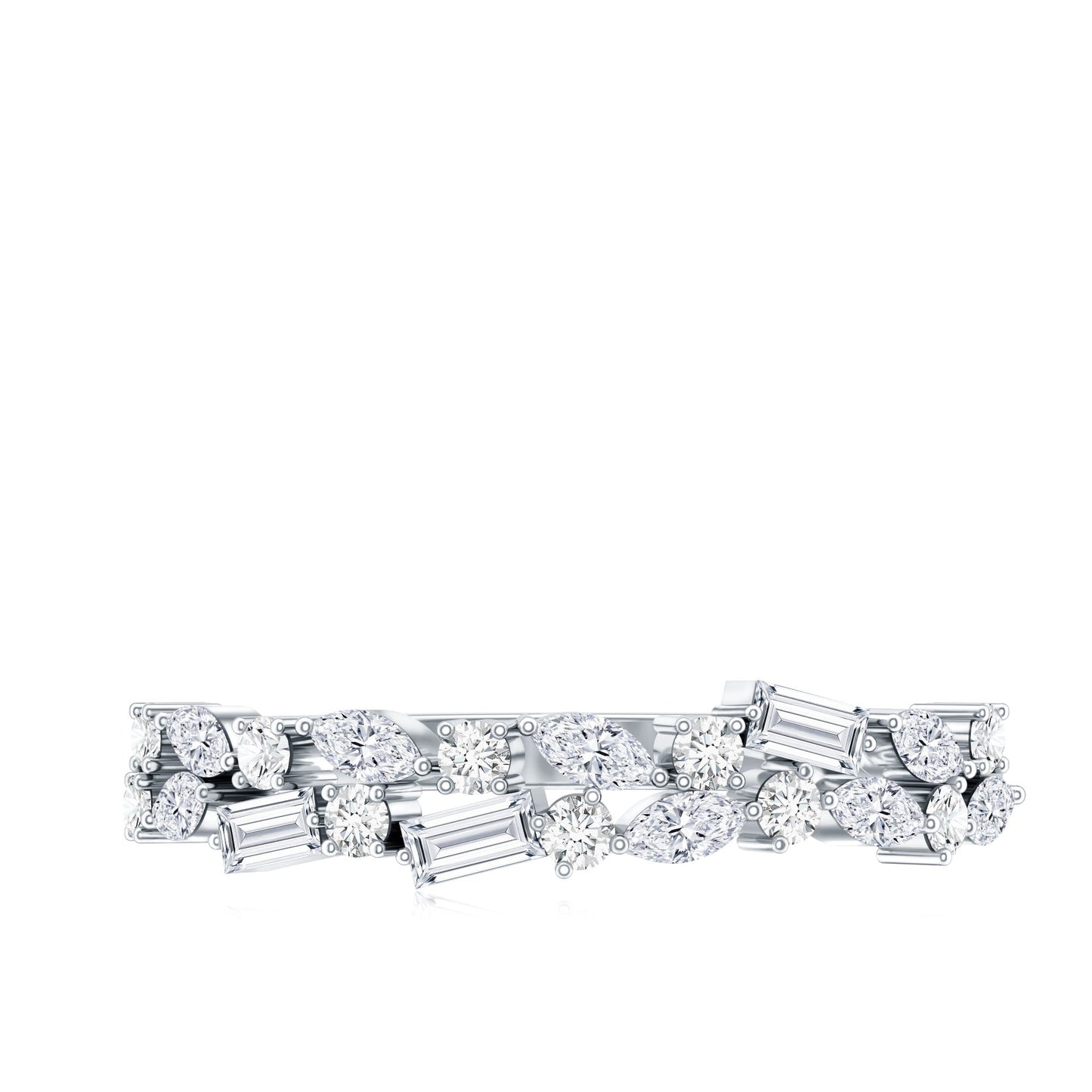 Real Diamond Half Eternity Band Ring