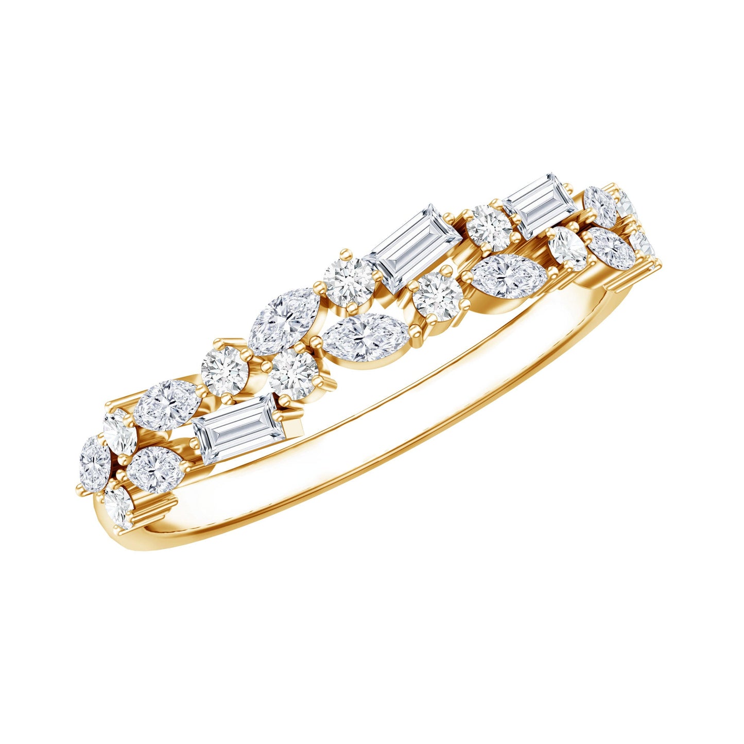 Real Diamond Half Eternity Band Ring