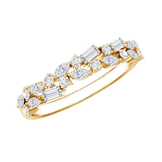 Real Diamond Half Eternity Band Ring