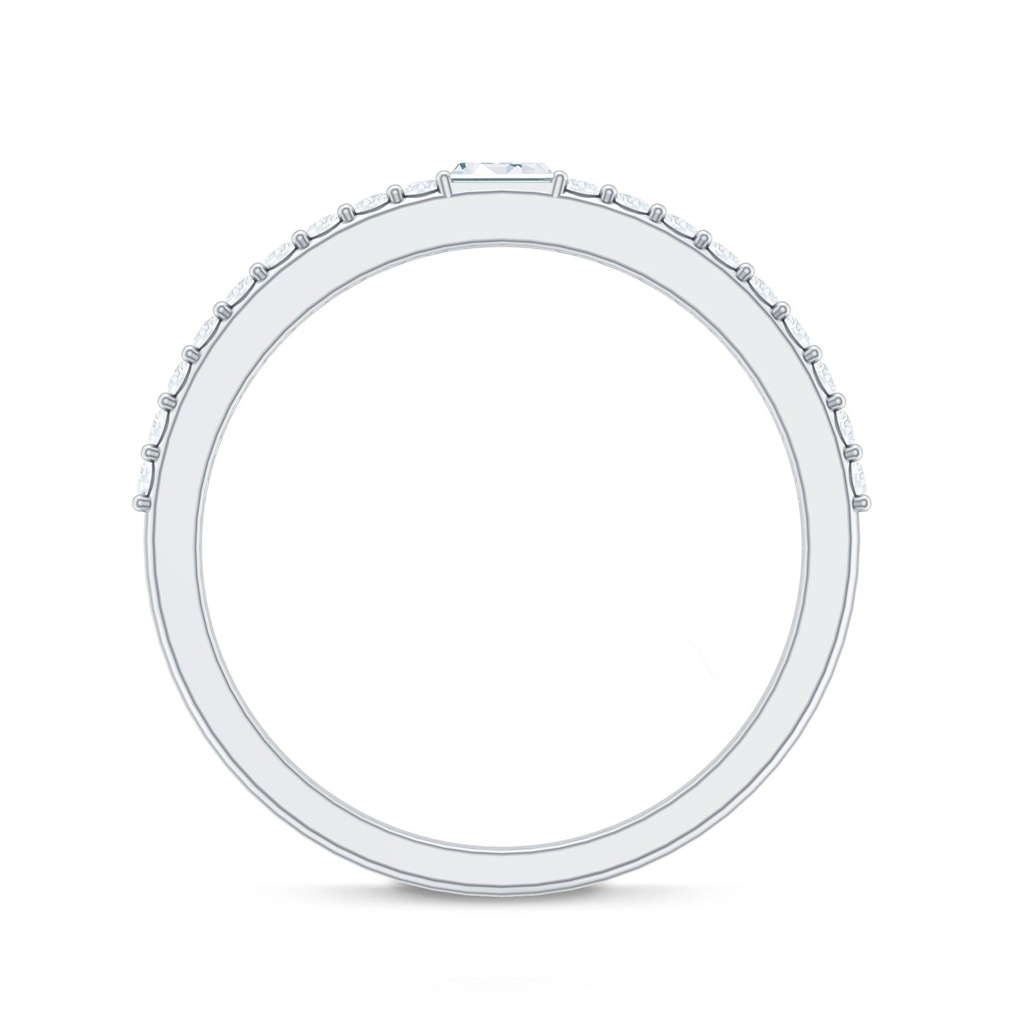 Real Diamond Half Eternity Ring