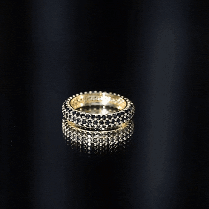 Certified Lab Grown Black Diamond Eternity Band Ring for Women