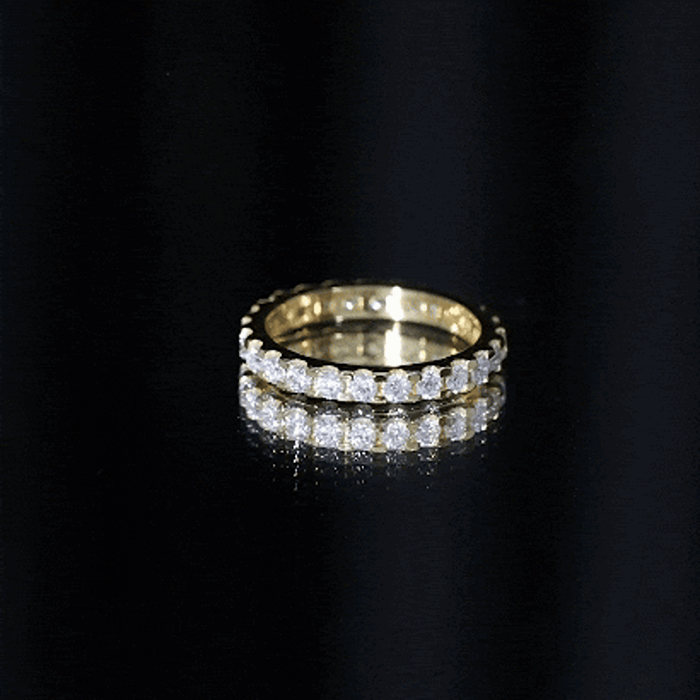 Brilliant Cut Round Moissanite Eternity Anniversary Band