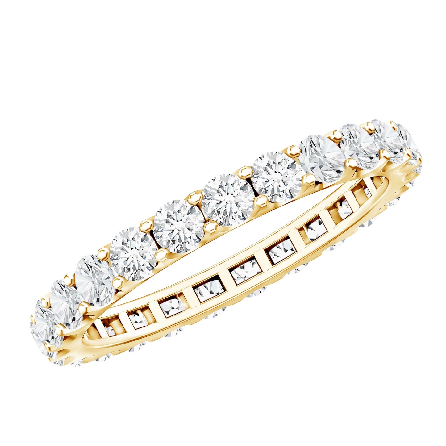 Brilliant Cut Round Moissanite Eternity Anniversary Band