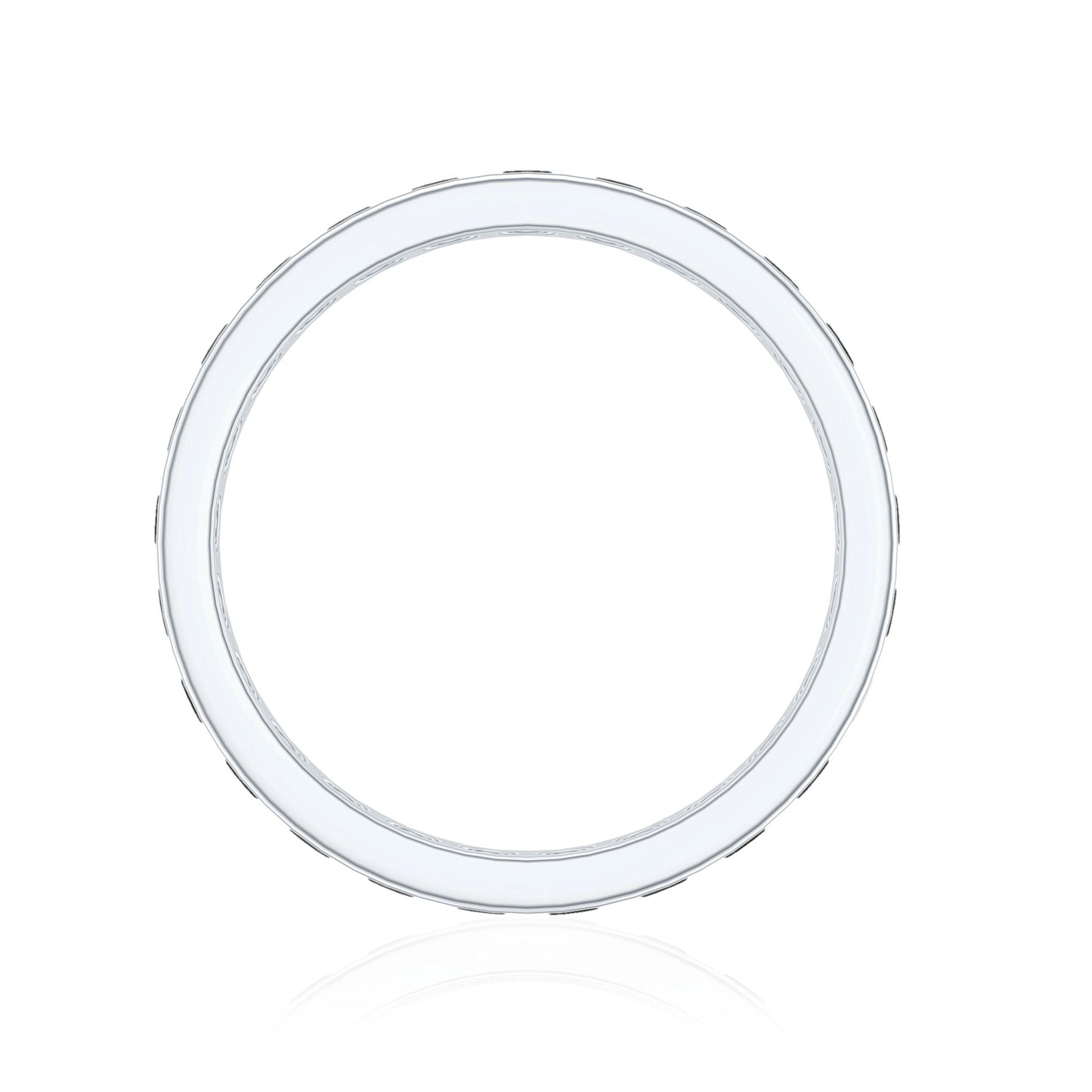 Channel Set Black Spinel Eternity Ring