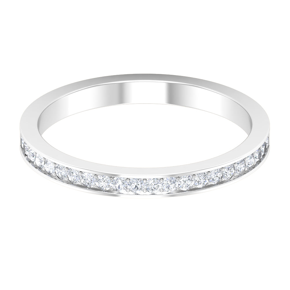 Natural Diamond Half Eternity Stackable Ring for Women