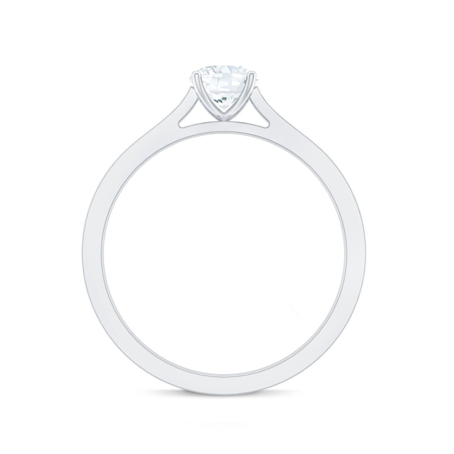 Certified Lab Grown Diamond Engagement Ring With Lab Grown Ruby