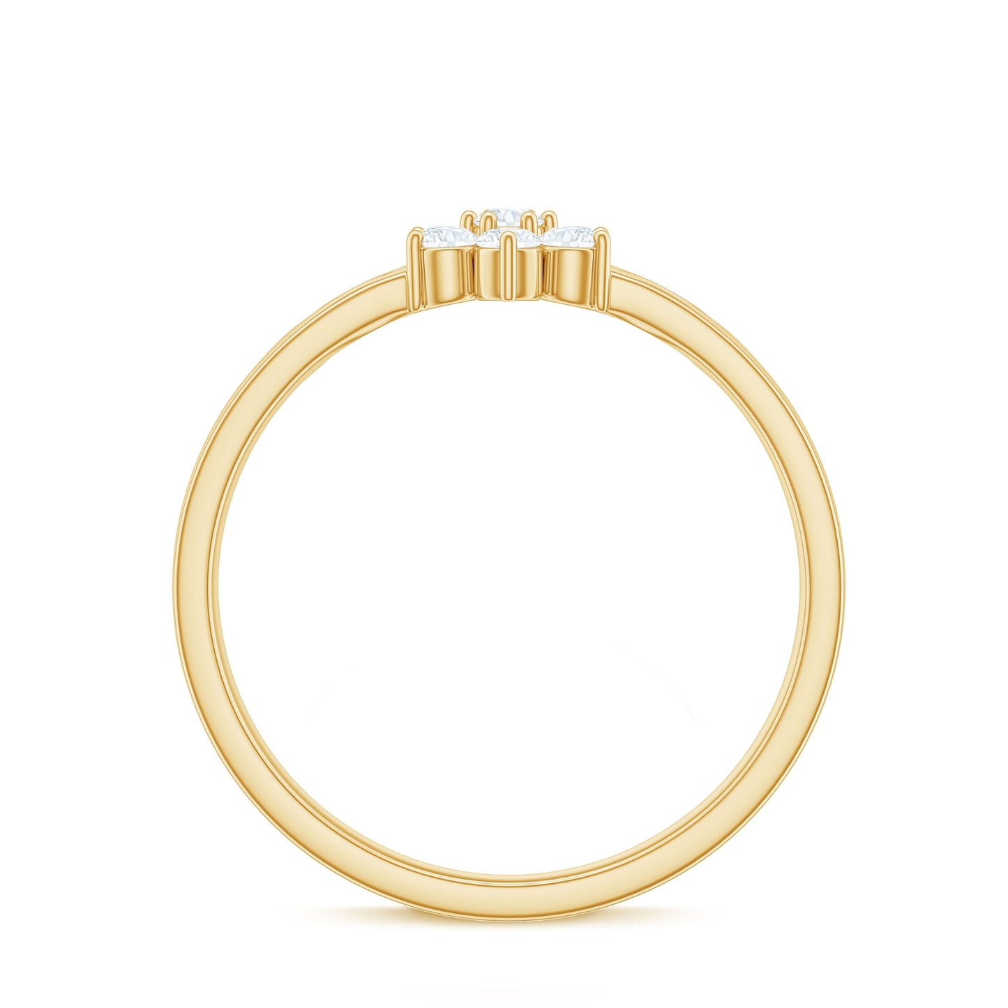 Nature Inspired Diamond Flower Promise Ring for Proposal