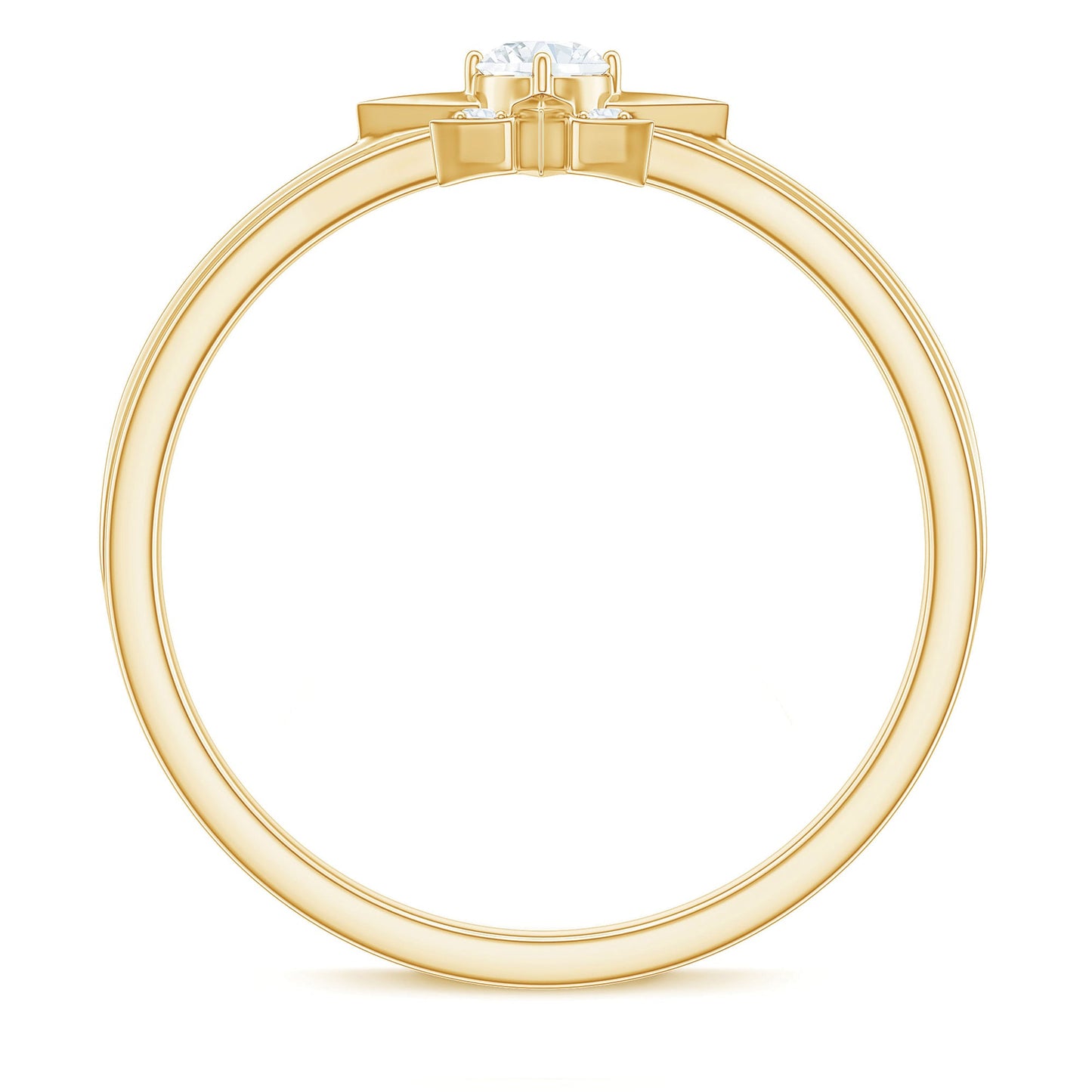 Natural Diamond Starburst Ring for Promise