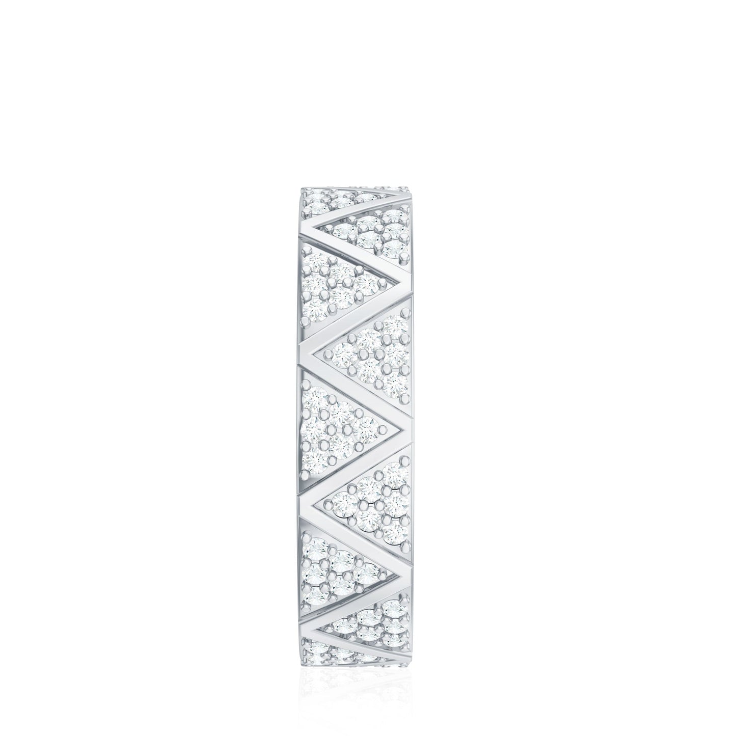 Natural Diamond Wide Wedding Band for Women