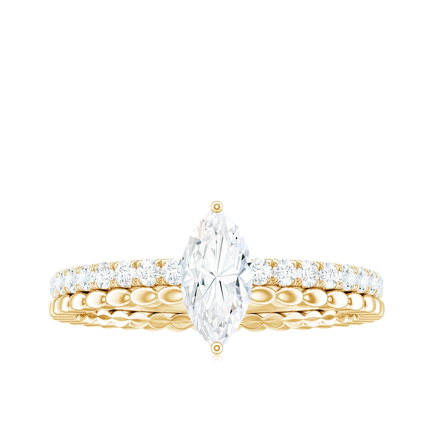 Marquise Cut Moissanite Solitaire Engagement Ring